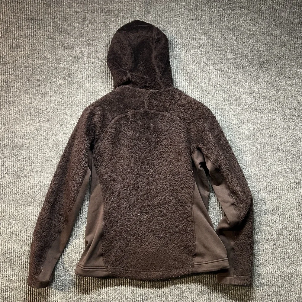 Patagonia Womens R3 Hi-Loft Hoody Small Brown Full Zip Long Sleeve Polartec READ